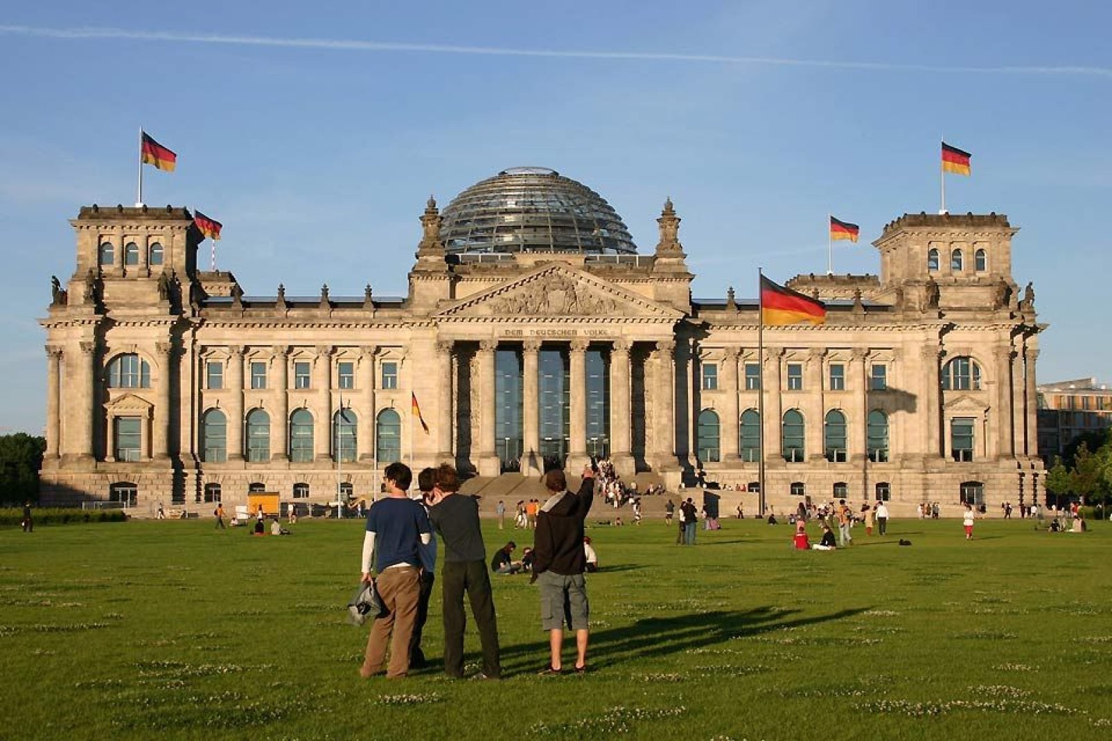 The Reichstag Palace is a very popular tourist destination.