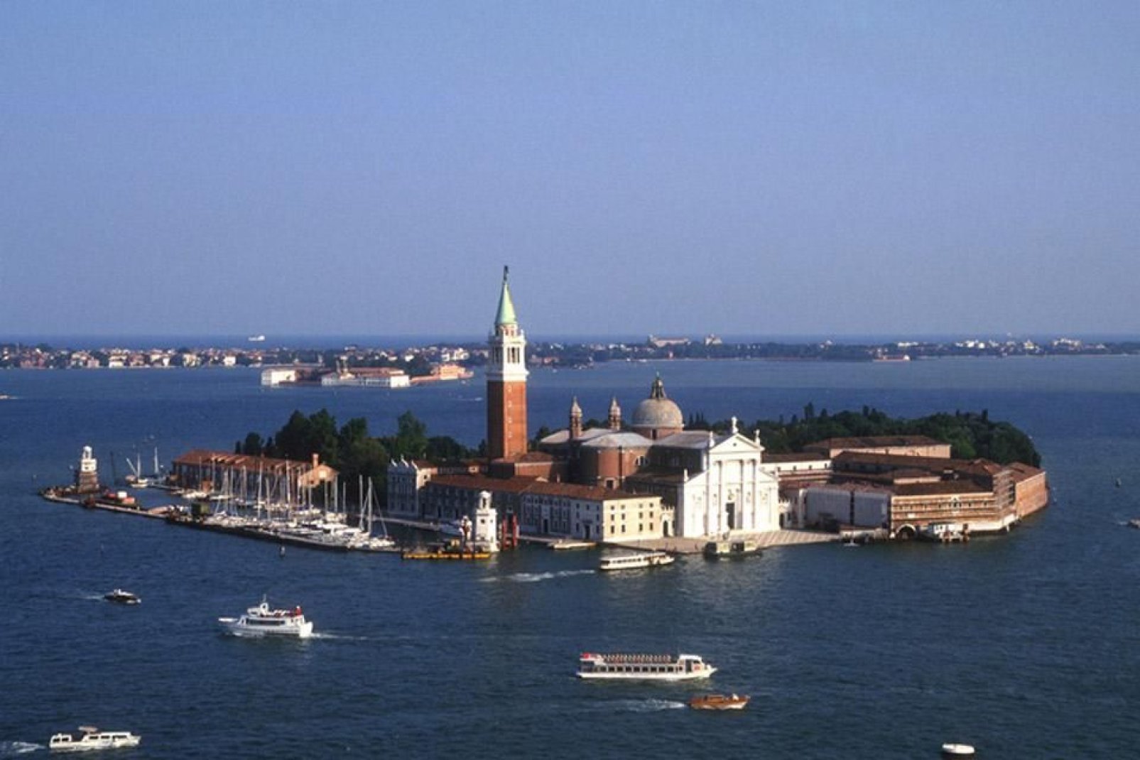 San Giorgio Maggiore island is situated opposite St. Mark's Square and is home to the basilica of the same name