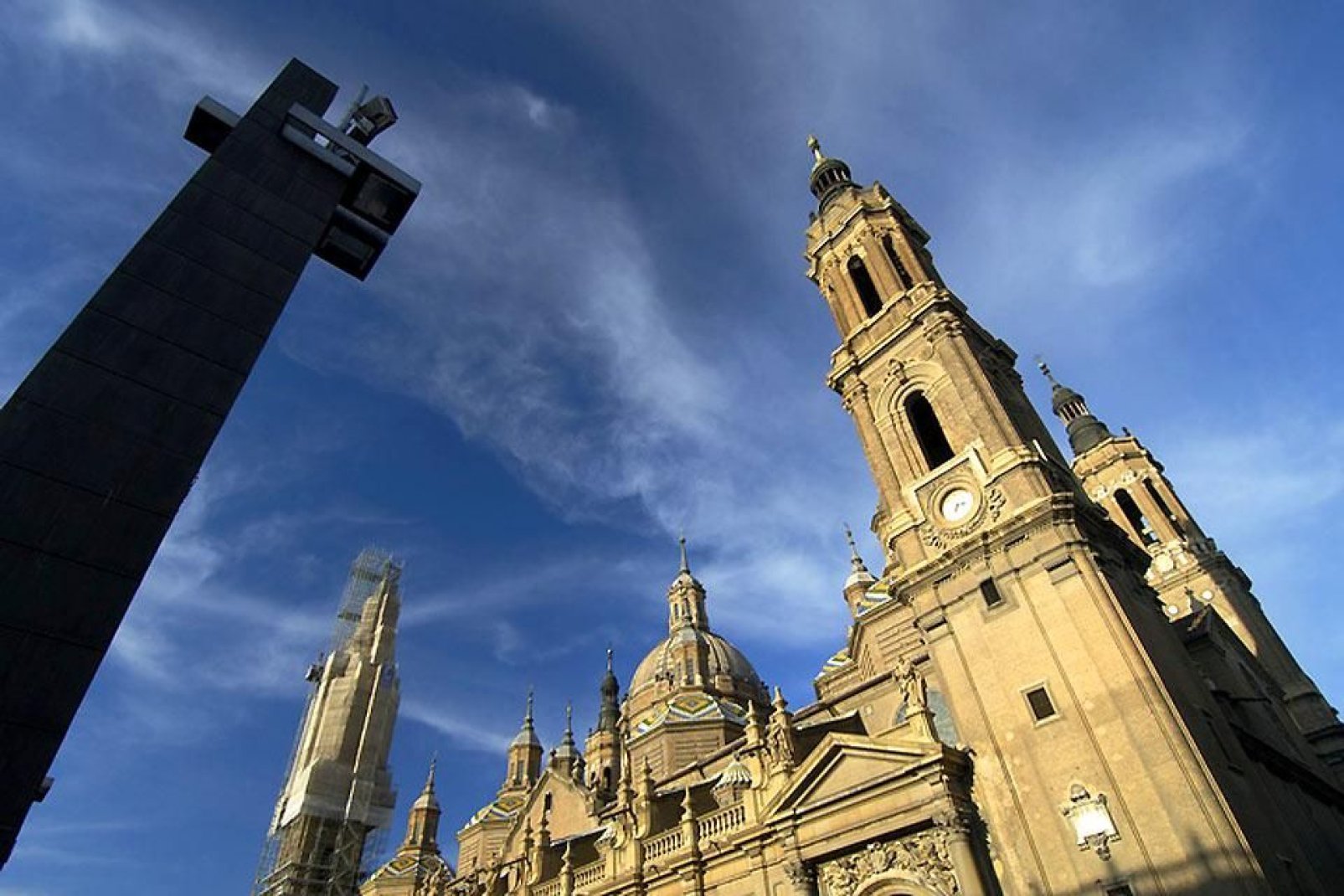 With its three towers, the basilica dominates the view of the city