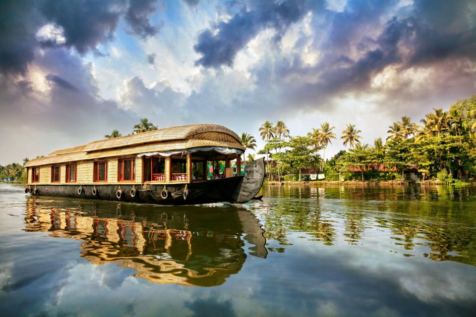 Asie, Inde, Kerala, Alappuzha, bateau, rivière,