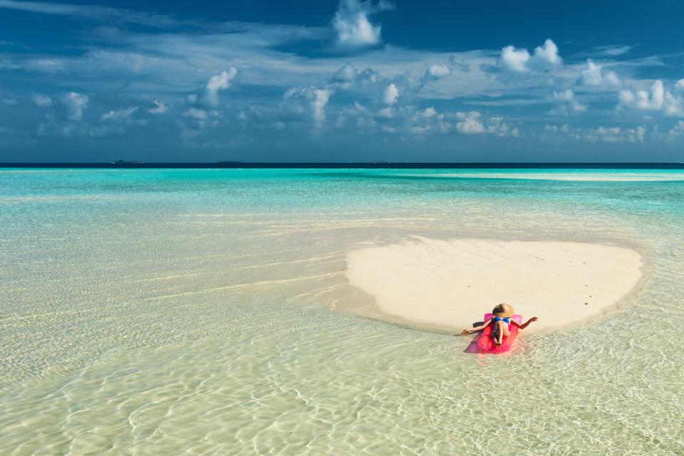 Océan Indien, Asie, Maldives, plage, baignade, détente, sable,