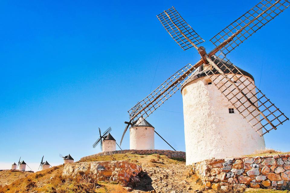 Europe, Espagne, Castille la Manche, Campo de Criptana, La Mancha, moulin, moulin à vent,